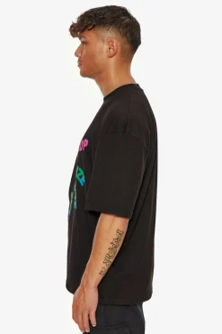 T-Shirt<Dropsize Heavy Oversize Colour Twist T-Shirt Black