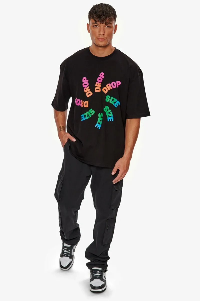 T-Shirt<Dropsize Heavy Oversize Colour Twist T-Shirt Black