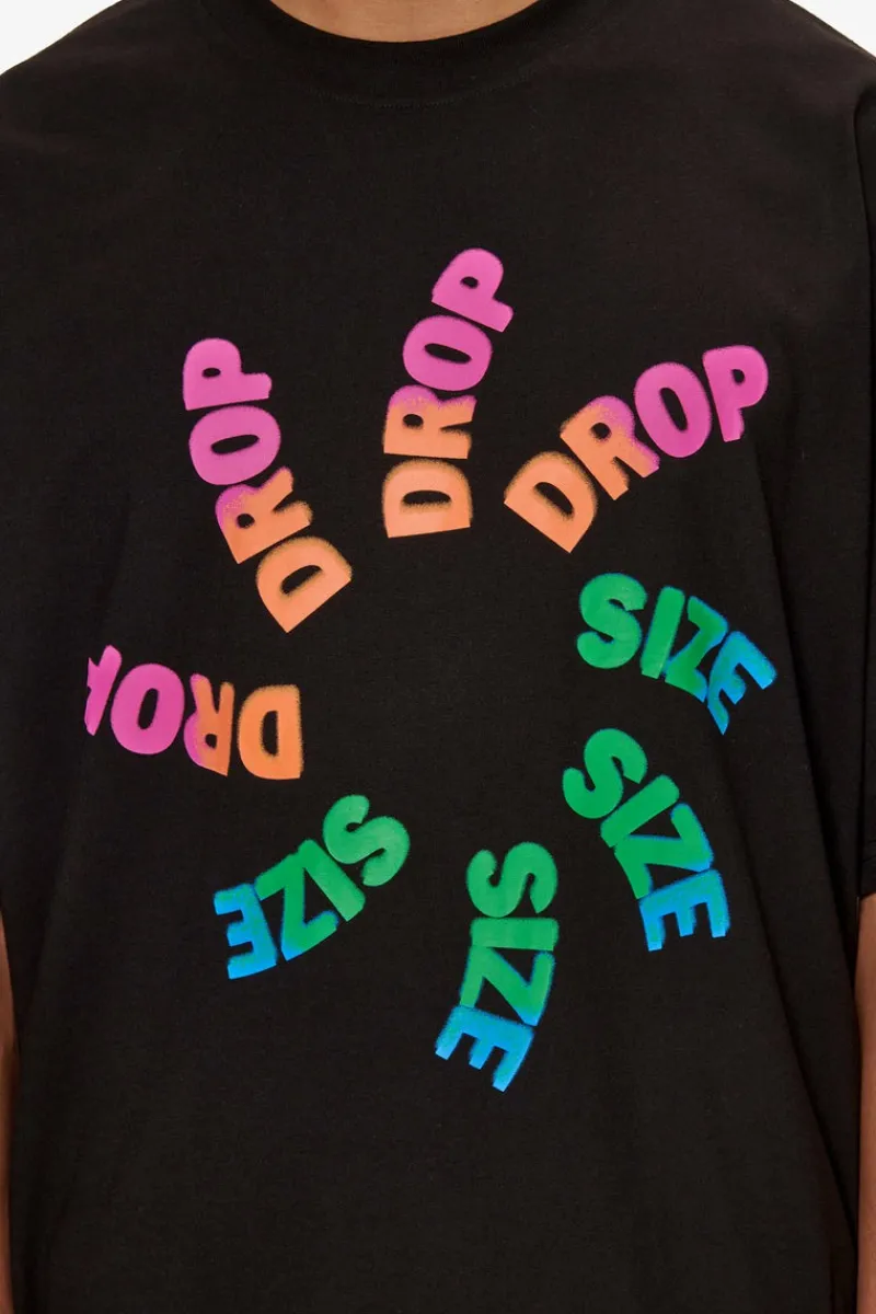 T-Shirt<Dropsize Heavy Oversize Colour Twist T-Shirt Black
