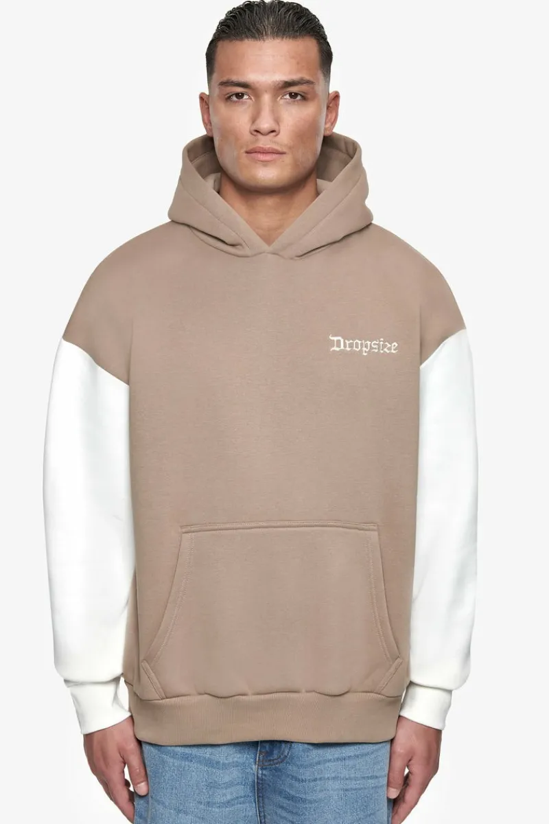 Hoodie<Dropsize Heavy Oversize Cream Sleeve Hoodie Silver Mink