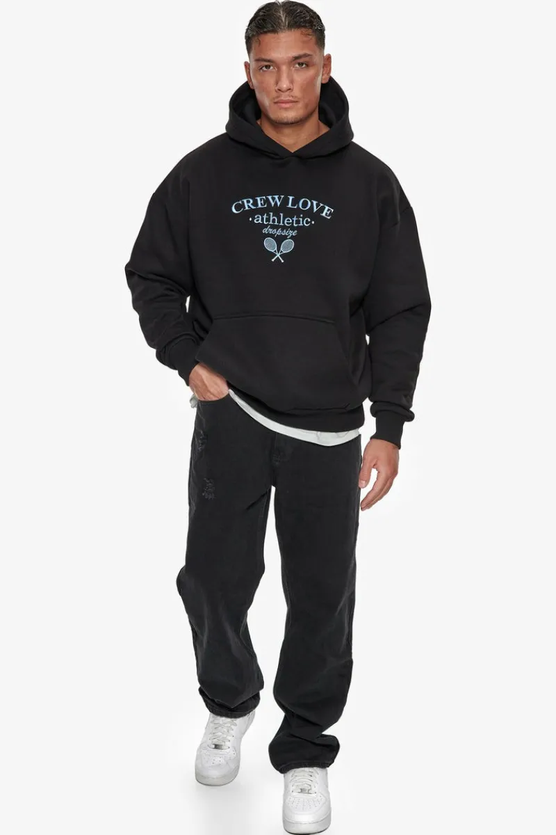Hoodie<Dropsize Heavy Oversize Crew Athletic Hoodie Black