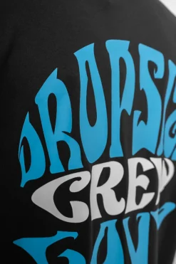 T-Shirt<Dropsize Heavy Oversize Crew Love T-Shirt Washed Black/Blue