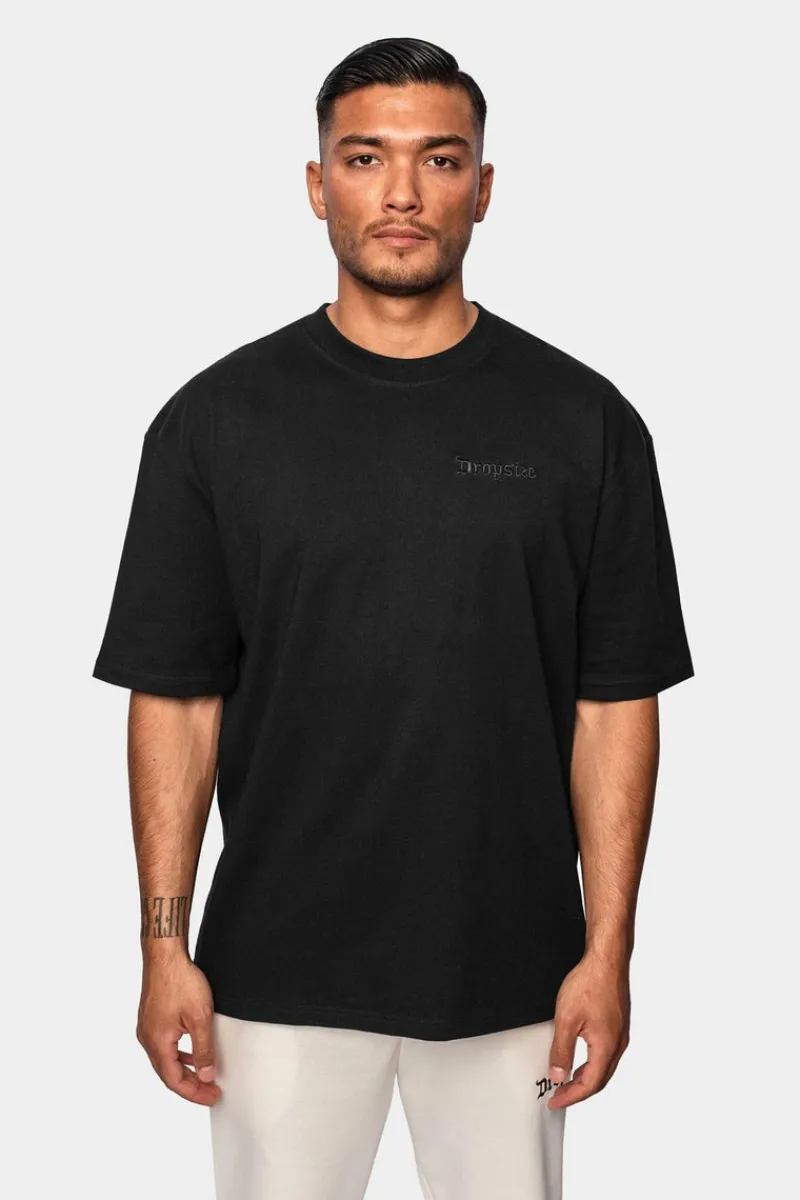 T-Shirt<Dropsize Heavy Oversize ''Crew Love'' T-Shirt Black