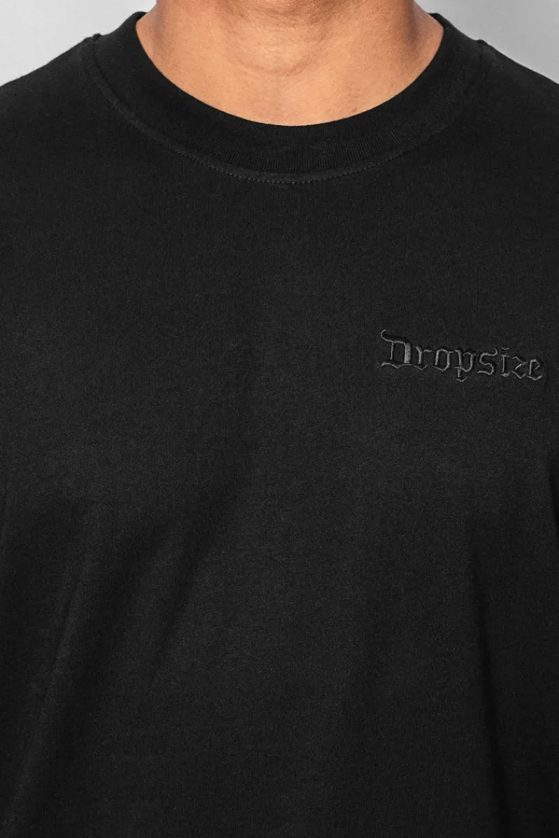 T-Shirt<Dropsize Heavy Oversize ''Crew Love'' T-Shirt Black