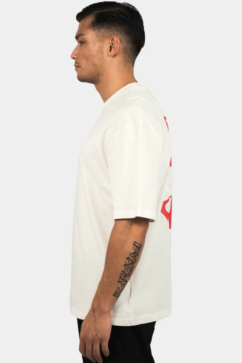 T-Shirt<Dropsize Heavy Oversize ''Crew Love'' T-Shirt Cream