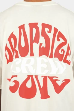 T-Shirt<Dropsize Heavy Oversize ''Crew Love'' T-Shirt Cream