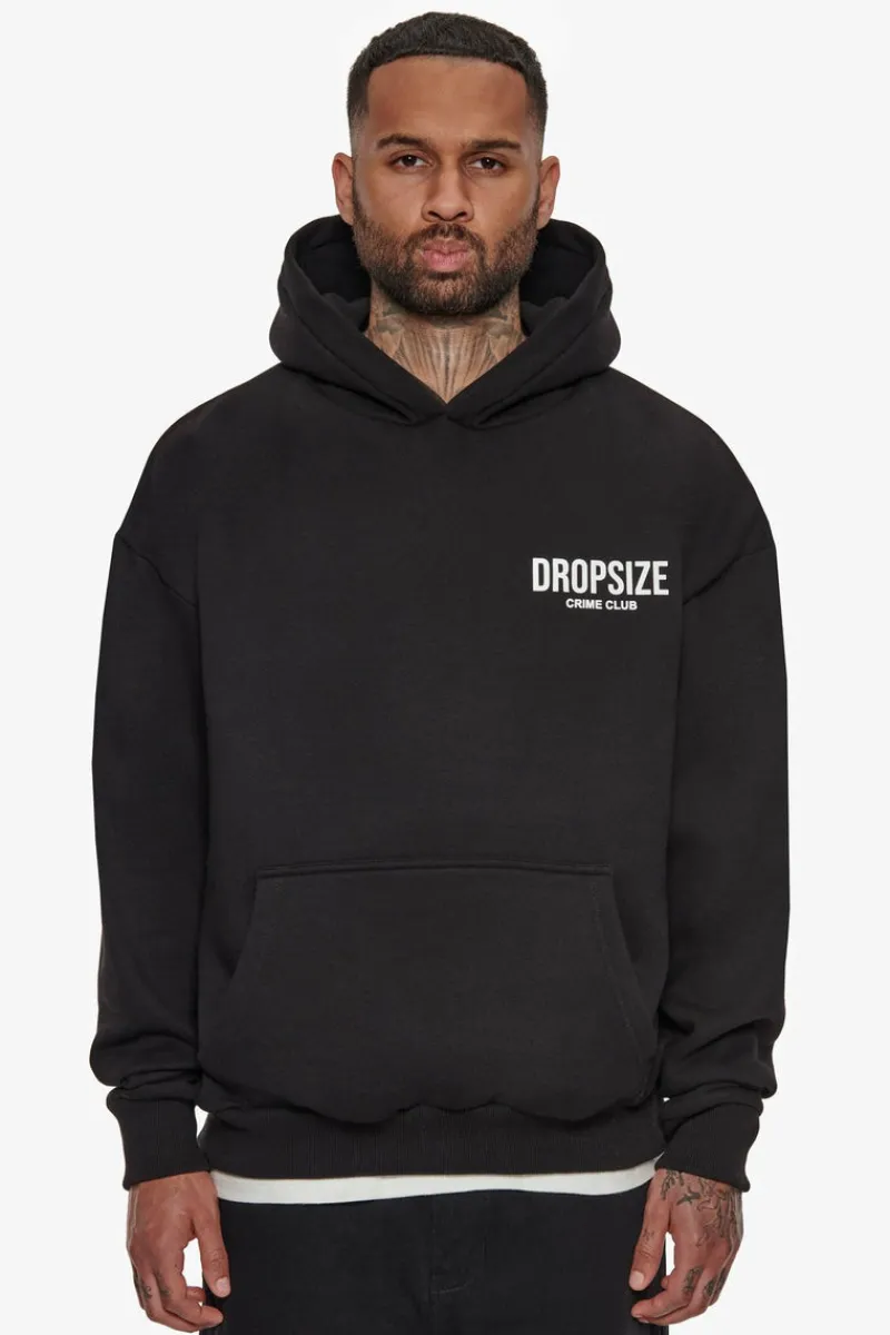 Hoodie<Dropsize Heavy Oversize Crime Club Hoodie Black