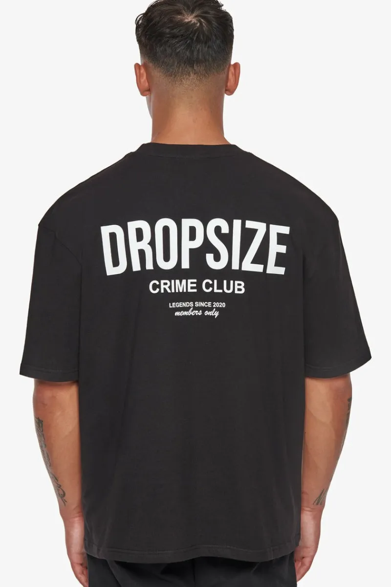 T-Shirt<Dropsize Heavy Oversize Crime Club T-Shirt Black