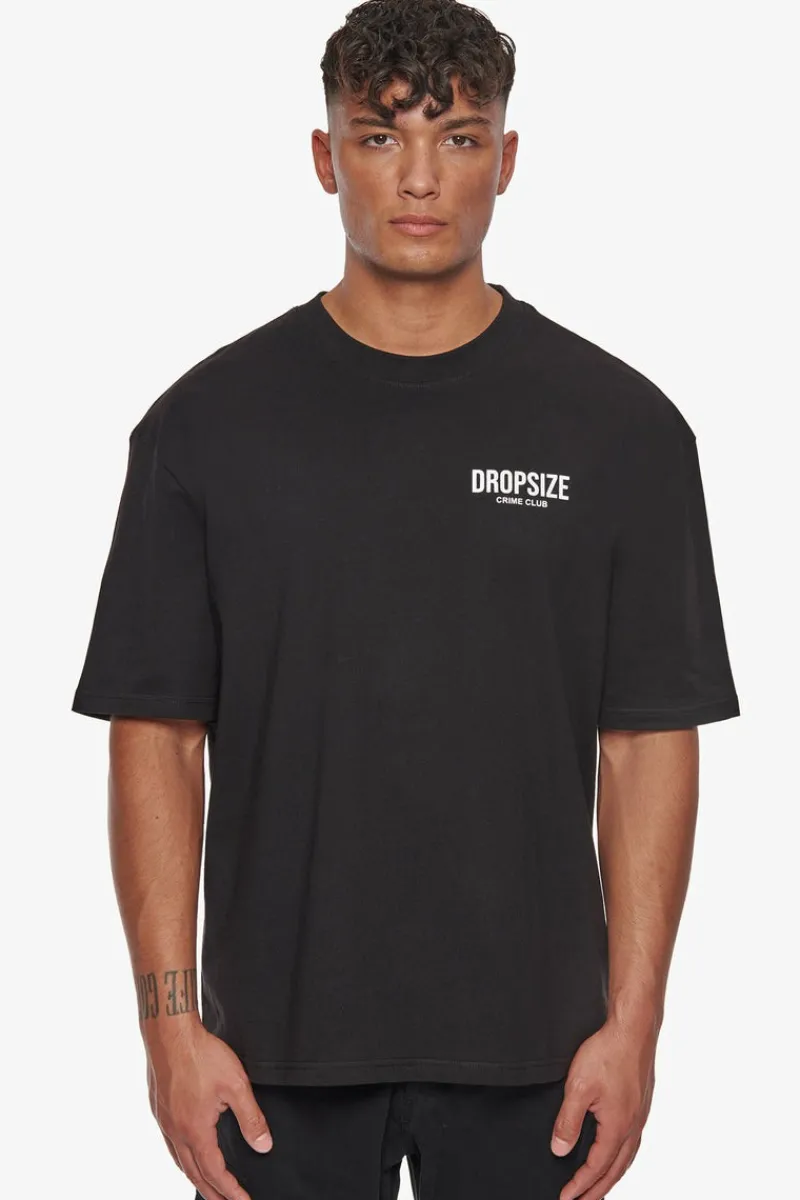 T-Shirt<Dropsize Heavy Oversize Crime Club T-Shirt Black