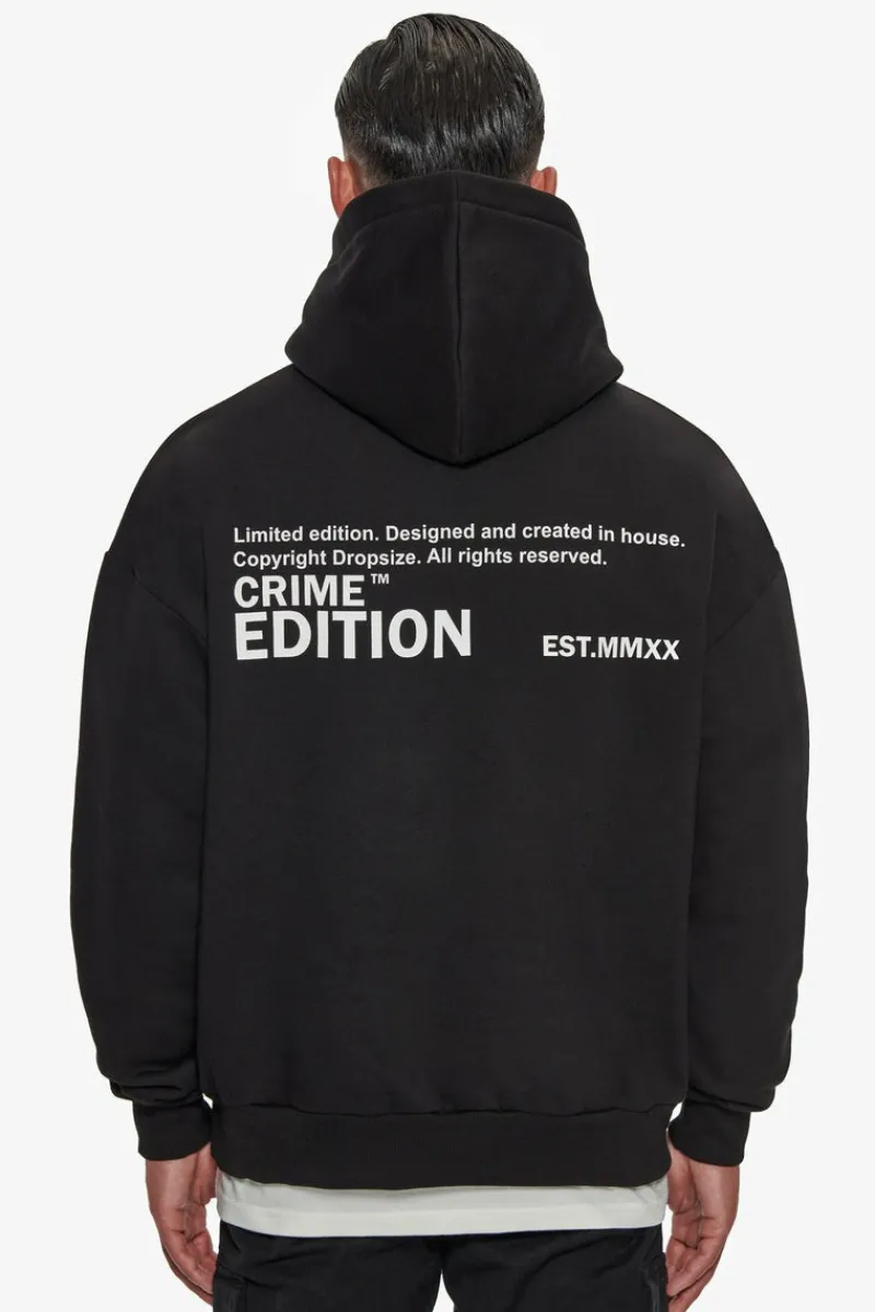 Hoodie<Dropsize Heavy Oversize Crime Edition Hoodie Black