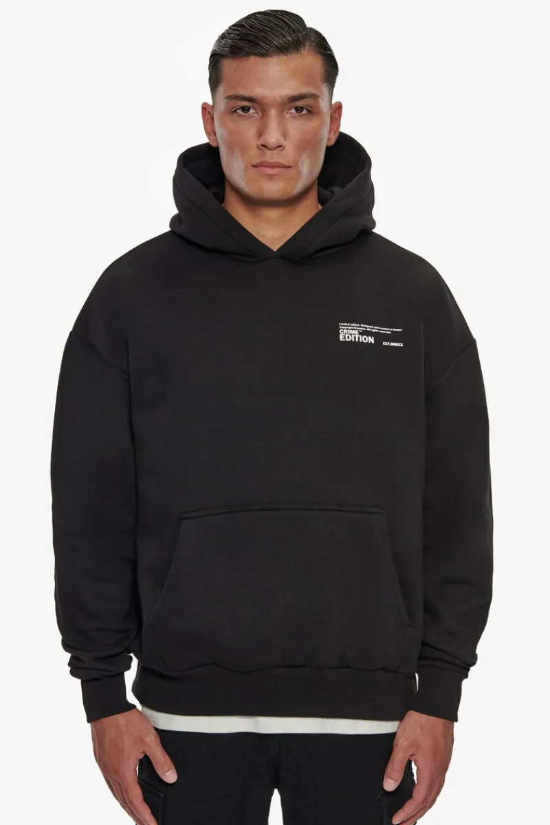Hoodie<Dropsize Heavy Oversize Crime Edition Hoodie Black