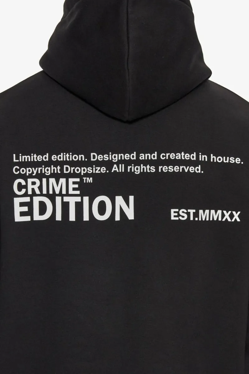 Hoodie<Dropsize Heavy Oversize Crime Edition Hoodie Black