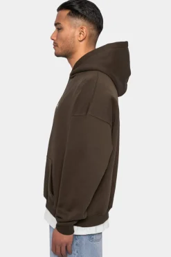 Hoodie<Dropsize Heavy Oversize Crime Hoodie Chocolate Brown
