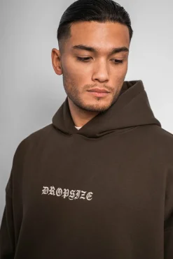Hoodie<Dropsize Heavy Oversize Crime Hoodie Chocolate Brown