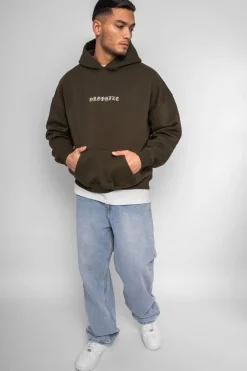 Hoodie<Dropsize Heavy Oversize Crime Hoodie Chocolate Brown