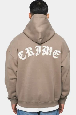 Hoodie<Dropsize Heavy Oversize Crime Hoodie Silver Mink