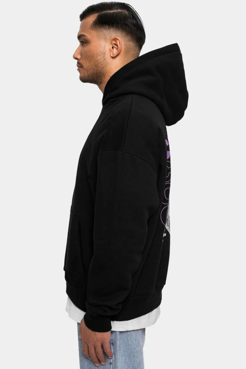 Hoodie<Dropsize Heavy Oversize Crimemoon Hoodie Black