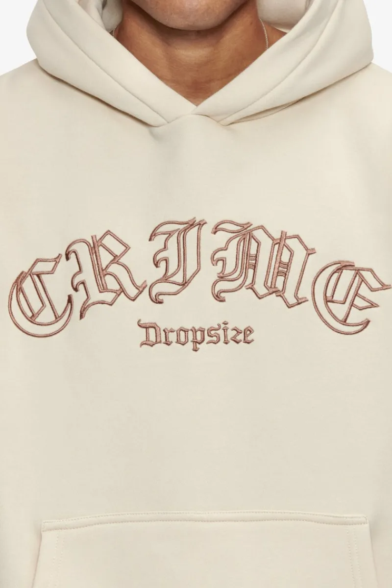 Hoodie<Dropsize Heavy Oversize Crime Outline Hoodie Coconut Milk