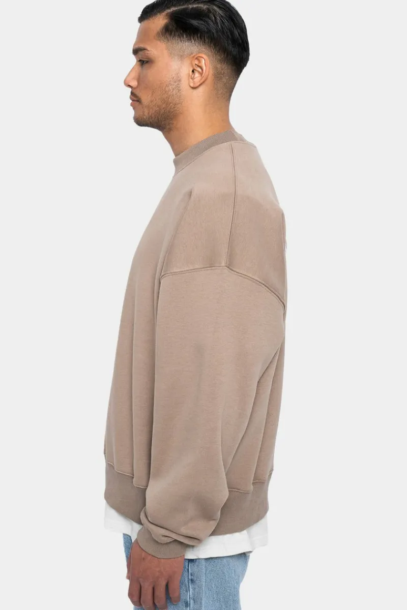 Sweater<Dropsize Heavy Oversize Crime Sweater Silver Mink