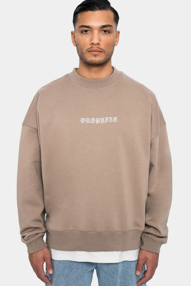 Sweater<Dropsize Heavy Oversize Crime Sweater Silver Mink