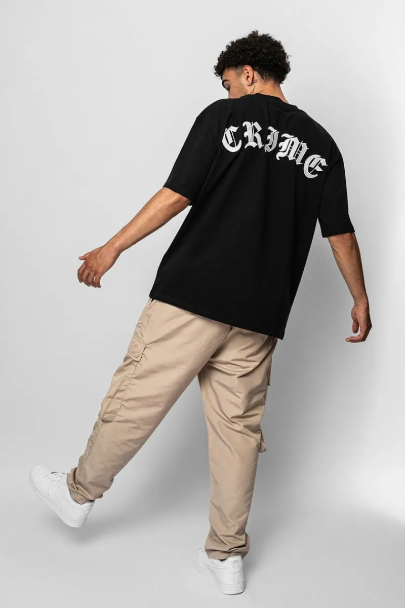 T-Shirt<Dropsize Heavy Oversize Crime T-Shirt Black