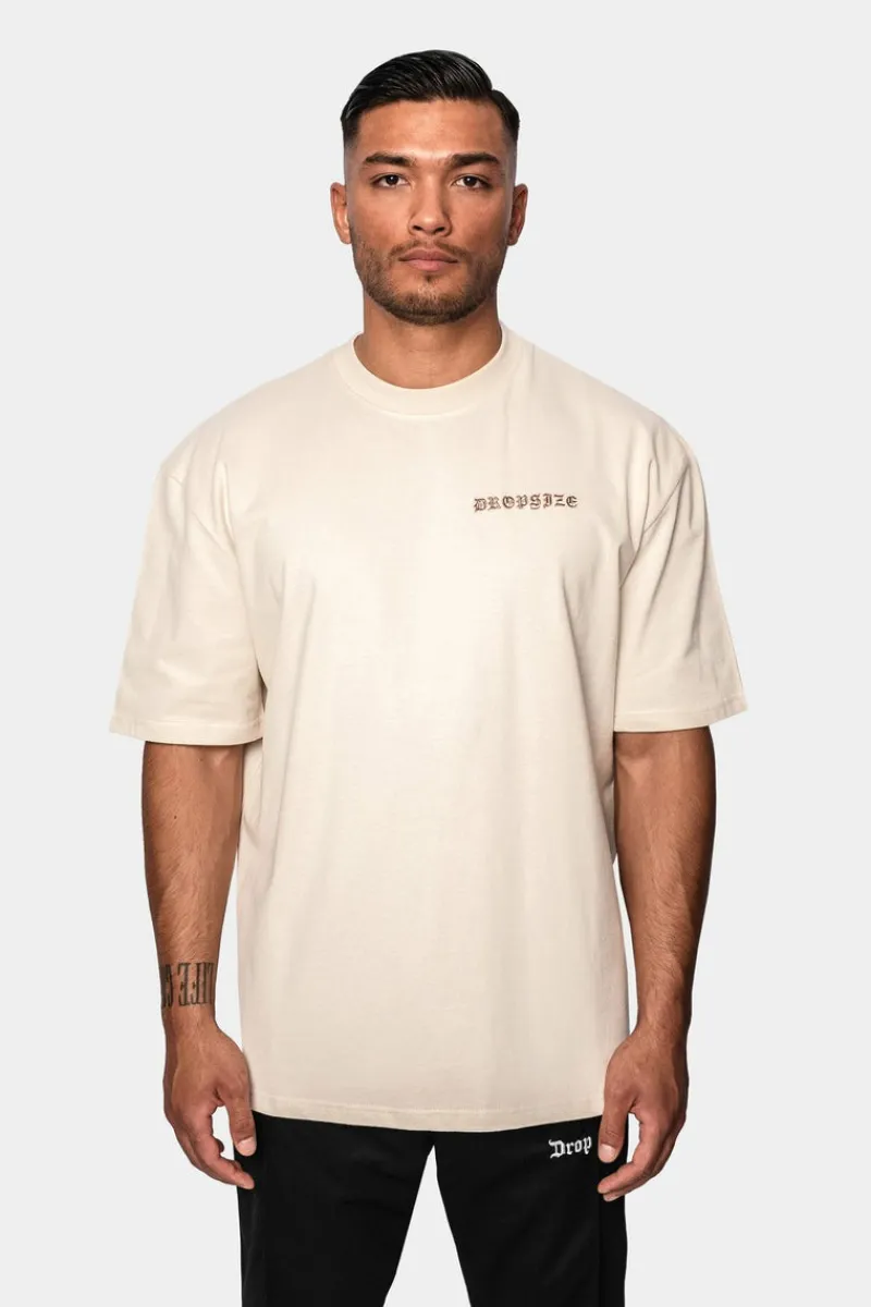 T-Shirt<Dropsize Heavy Oversize Crime T-Shirt Coconut Milk