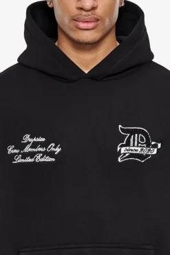 Hoodie<Dropsize Heavy Oversize D Logo Hoodie Black