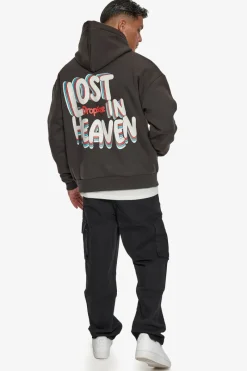 Hoodie<Dropsize Heavy Oversize 3D Lost In Heaven Hoodie Washed Black
