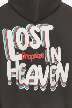 Hoodie<Dropsize Heavy Oversize 3D Lost In Heaven Hoodie Washed Black