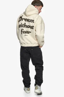 Zipper<Dropsize Heavy Oversize Dream Without Fear Zip Hoodie Coconut Milk