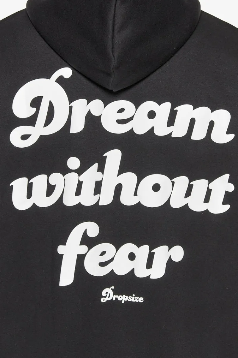 Zipper<Dropsize Heavy Oversize Dream Without Fear Zip Hoodie Black
