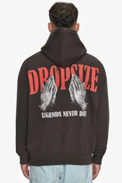 Hoodie<Dropsize Heavy Oversize Durer Hoodie Washed Black