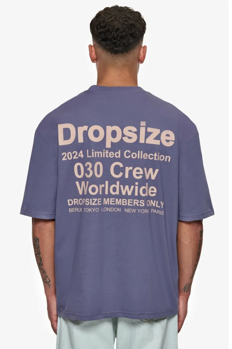 T-Shirt<Dropsize Heavy Oversized World Wide T-Shirt Granite