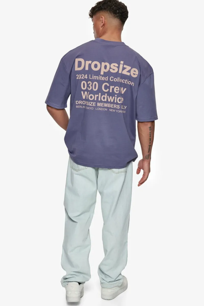 T-Shirt<Dropsize Heavy Oversized World Wide T-Shirt Granite