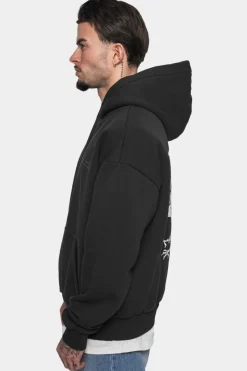 Hoodie<Dropsize Heavy Oversize Eagle Hoodie Washed Black
