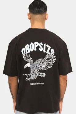T-Shirt<Dropsize Heavy Oversize Eagle T-Shirt Washed Black