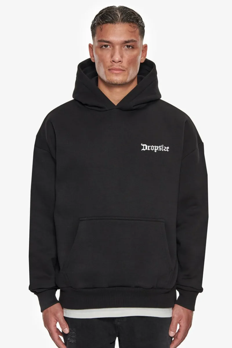Hoodie<Dropsize Heavy Oversize Embo Hoodie Black