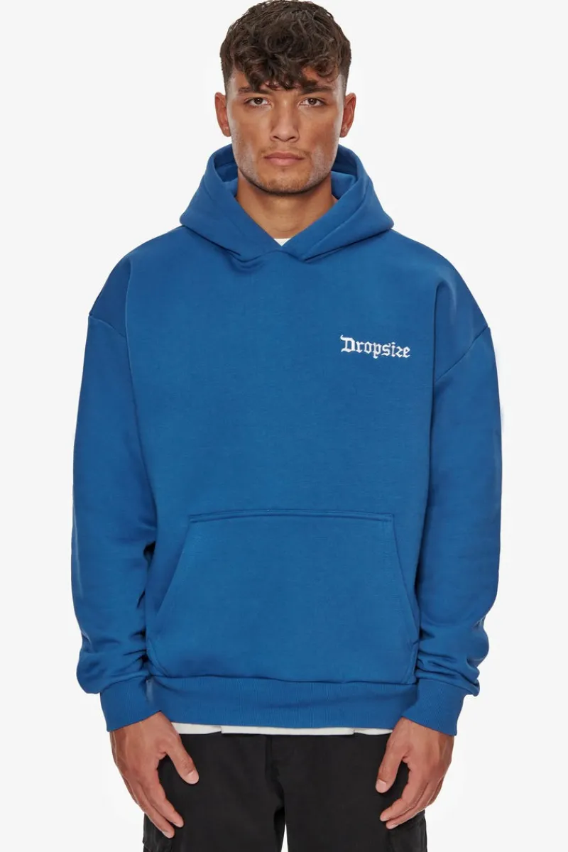 Hoodie<Dropsize Heavy Oversize Embo Hoodie Blue