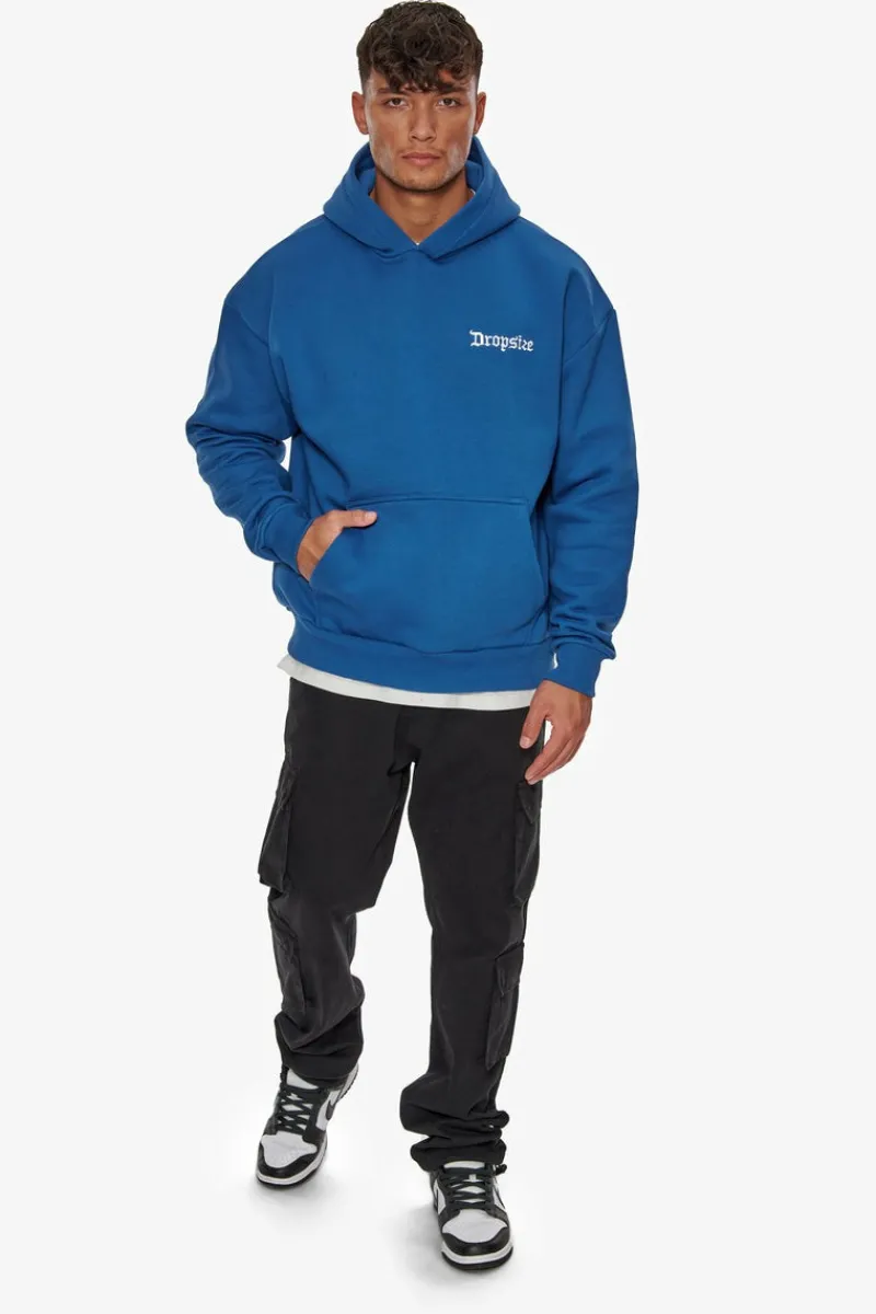 Hoodie<Dropsize Heavy Oversize Embo Hoodie Blue