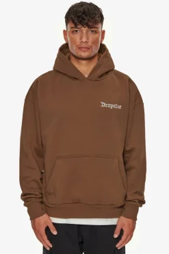 Hoodie<Dropsize Heavy Oversize Embo Hoodie Brown