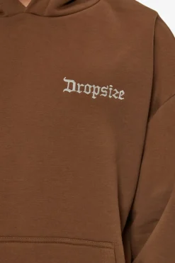 Hoodie<Dropsize Heavy Oversize Embo Hoodie Brown