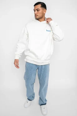 Hoodie<Dropsize Heavy Oversize Embo Hoodie Cream/Royal Blue