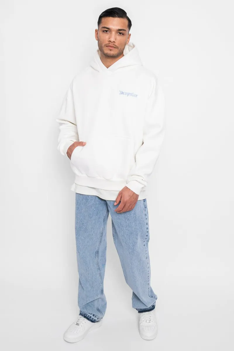 Hoodie<Dropsize Heavy Oversize Embo Hoodie Cream/Babyblue