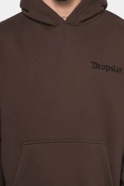 Hoodie<Dropsize Heavy Oversize Embo Hoodie Dark Brown