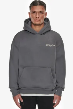 Hoodie<Dropsize Heavy Oversize Embo Hoodie Grey / Cream