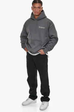 Hoodie<Dropsize Heavy Oversize Embo Hoodie Grey / Cream