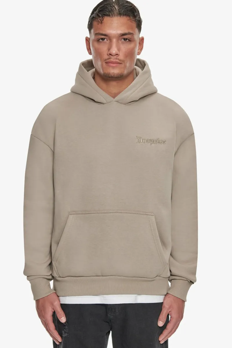 Hoodie<Dropsize Heavy Oversize Embo Hoodie Simply Taupe