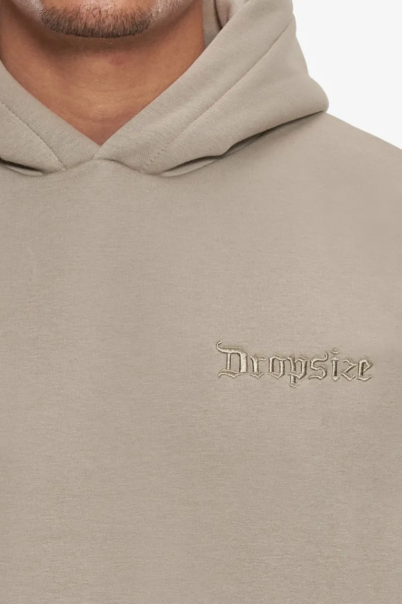 Hoodie<Dropsize Heavy Oversize Embo Hoodie Simply Taupe