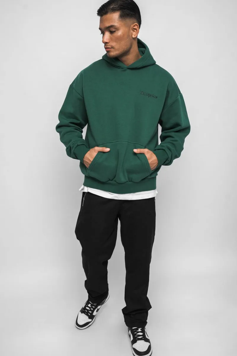 Hoodie<Dropsize Heavy Oversize Embo Hoodie Washed Green
