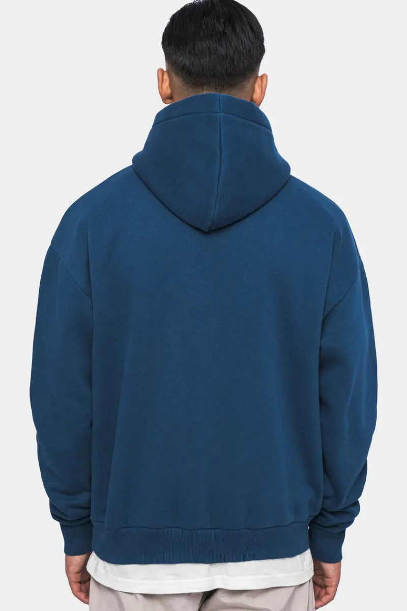 Hoodie<Dropsize Heavy Oversize Embo Hoodie Washed Indigo